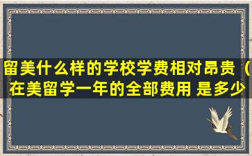 留美什么样的学校学费相对昂贵（在美留学一年的全部费用 是多少）